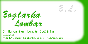 boglarka lombar business card
